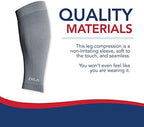 Dr. Arthritis Calf Compression Sleeves for Men and Women, Doctor Developed Calf Wrap & Leg Support, Medical, Varicose Veins & More (X Large, Grey, 1 Pair)