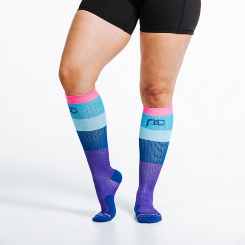 PRO Compression Running Marathon Socks - Calf-Length Travel and Sports Compression Socks for Foot and Ankle Support, Unisex