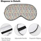 Hummingbird Floral Eye Mask Soft Comfortable Sleep Mask with Adjustable Strap for Travel Relaxation Lightweight Design 8.1 X 4.1 in