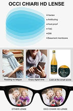 OCCI CHIARI 1.75 Reading Glasses Women Fashion Readers 1.0 1.25 1.5 1.75 2.0 2.25 2.5 2.75 3.0 3.5 4.0 5.0 6.0(Black blue, 1.75)