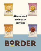Border Luxury Mini Pack 48 Biscuits 4 Variety - Perfect for - Treat - Office - Guests (1 Box (48 Packs))