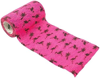 SyrFlex Cohesive Bandage 4” Pink Flamingo 4pk