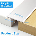 Metal Floor Transition Strips for Doorways, Self-Adhesive Aluminum T-Molding Threshold, for Joining Wood Tile Vinyl Laminate Flooring Gaps Seamless (3Pcs,36"x 2",Silver)