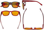 Eyekepper Blue Light Blocking Reading Glasses with Orange Tinted Filter Lens for Sleeping - Anti Blue Ray Computer Readers - Black-Red +1.50