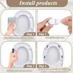 Universal Toilet Seat Bumpers, Suitable for Bidet Kits, 4 Pack Toilet Seat Spacers, Compatible with Most Toilet Models, Equipped with Durable Adhesive