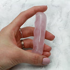 Rose Quartz Pro Grip Crystal Massage Wand ~80 x 20mm