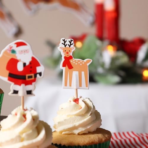 PME Christmas Cupcake Toppers - Santa & Friends (Pack of 24)