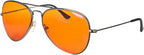 SHINU Red Lenses Glasses Men Orange Lens Glasses Women Blue Light Filter Better Sleep Rest Glasses Z3001