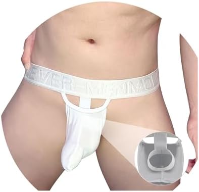 Evankin Men's Sexy Underwear Hollow Ice Silk Brief Underpants Funny Low Rise Lingerie U Convex Pouch Underwear