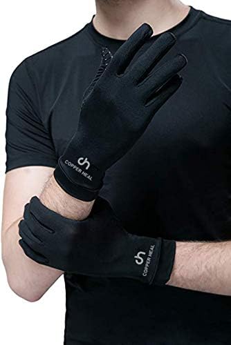 COPPER HEAL Copper Compression Gloves (PAIR) for Men and Women - Highest Copper Infused FULL FINGER Compression Gloves Hand