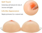 Strap on Silicone Breast Forms Fake Boobs for Mastectomy Prosthesis Crossdresser Transgender Cosplay