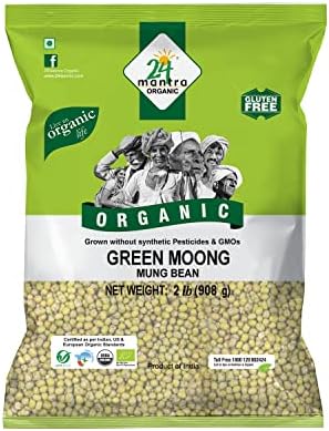 24 Mantara 24 Mantra Organic Green Moong - 2 Lb,, ()