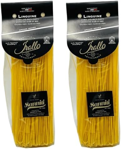 Sanniti by Irollo Gluten Free Linguine Pasta, 17.6 oz – Authentic Italian Gluten-Free Linguine, Product of Italy [Pack of 2]