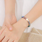 JoycuFF 𝗖𝗵𝗿𝗶𝘀𝘁𝗶𝗮𝗻 𝗚𝗶𝗳𝘁𝘀, Cross Bracelets for Women, Faith Religious Easter Catholic Christian Jewelry, Meaningful Baptism Communion Confirmation Natural Stone Bracelets for Women