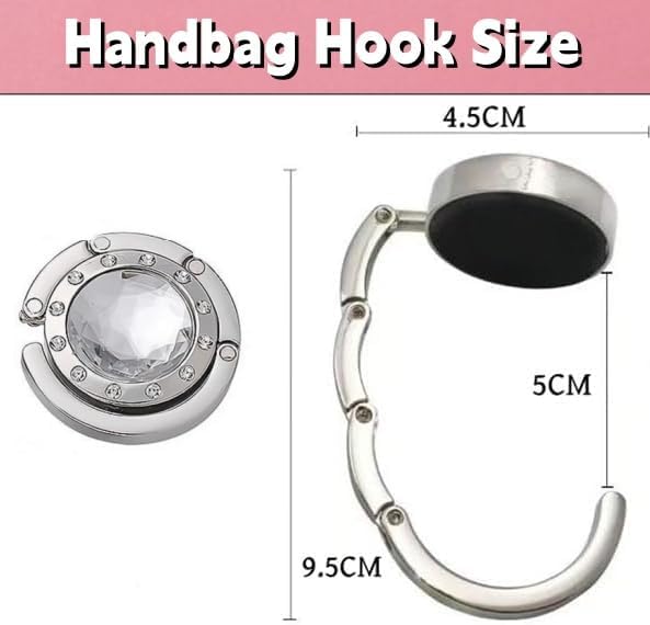 Folding Handbag Hanger, Glitter Desk Purse Holder ，Portable Table Bag Holder - Strength Alloy Materials Heavy Duty Purse Hook (Yellow)