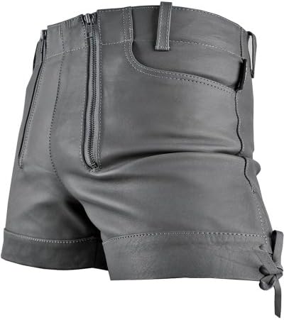 Bockle® Gray Bavarian Men Leather Shorts Hot Pants Trousers