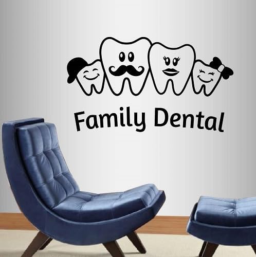 Wall Vinyl Decal Home Decor Art Sticker Family Dental Sign Teeth Clinic Hospital Office Room Removable Stylish Mural Unique Design 2151