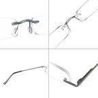 LUFF Portable Mini Reading Glasses Upgrade Lightweight Readers for Men and Women w/Pen Clip Tube Case