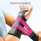 FREETOO Carpal Tunnel Wrist Brace Night Support Fit Left Hand for Work, Pain Relief Wrist Splint for Tendonitis, Sprain, Strain, Rigid Hand Brace for Arthritis for Women & Men (XS, Black/Pink)