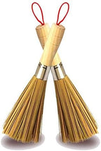 2 Pack Cleaning Whisk Traditional Natural Bamboo Wok Brushes Dishwashing Kitchen Tools Traditional Natural Bamboo Cleaning Brushes