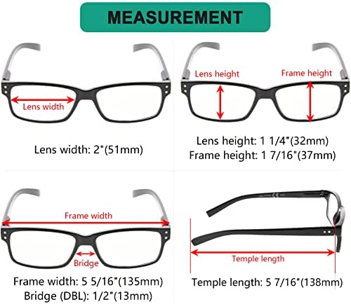 Eyekepper Save 10% on Bundled 5 Pack Vintage Reading Glasses for Men and 5 Pack Half Eye Readers +1.75