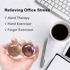 Glass Baoding Balls 2 Pack - Hand Exerciser for Rehab, Seniors & Office Workers | Stress Relief & Finger Dexterity Trainer