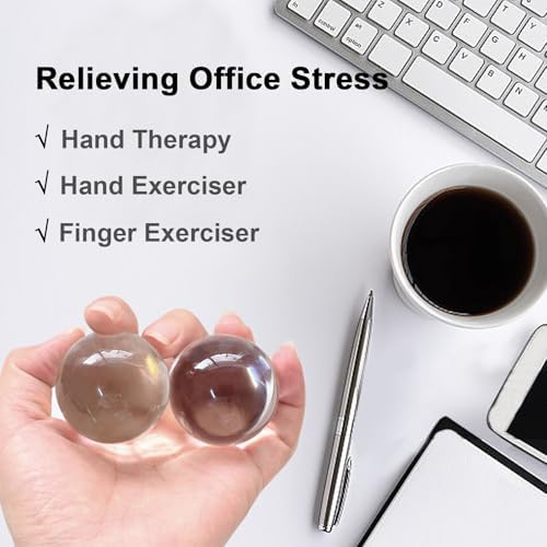 Glass Baoding Balls 2 Pack - Hand Exerciser for Rehab, Seniors & Office Workers | Stress Relief & Finger Dexterity Trainer