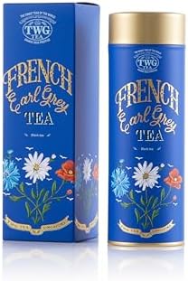 TWG Tea | French Earl Grey | Black Tea | Bergarmot & Blue Cornflowers | Haute Couture Tin, 100g | Gift Set