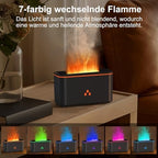 LtYioe Mini Colorful Flame Essential Oils Diffuser, 160ml Ultrasonic Aroma Diffusers with Cool Mist Aromatherapy Humidifier, 7 Colorful Light, Whisper-Quiet, Auto-Off, 8Hours for Home, Office, Bedroom