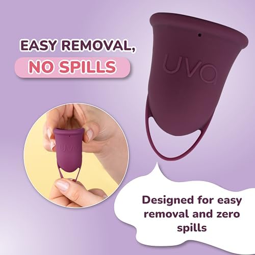 UVA Reusable Menstrual Cup Heavy Flow Kit with Sterilizer - Size B - 10-Year Durable & Leak-Proof Silicone - Large Menstrual Cup, Sterilizer & Traveling Bag Period Cup Set