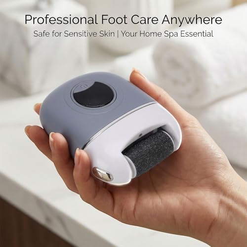 Jiawu Electric Foot Callus Remover, Electric Foot File Grinding Tool Portable Automatic Callus and Dead Skin Remover for Home Professional Pedi Feet Care for Hard Cracked Dry Skin