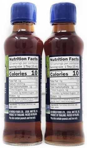 2 pack of Fish Sauce An Essential Blue Thai Cooking Ingredient Dragon 5.07oz Bottles
