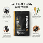 MANSCAPED® Crop Mop® On-The-Go Individually Wrapped Ball Wipes, Anti-Chafing Male Hygiene Body Wipes, Cleaning Wipe Designed for The Male Groin Area with Refreshing and Cooling Aloe Vera, 15 Pack