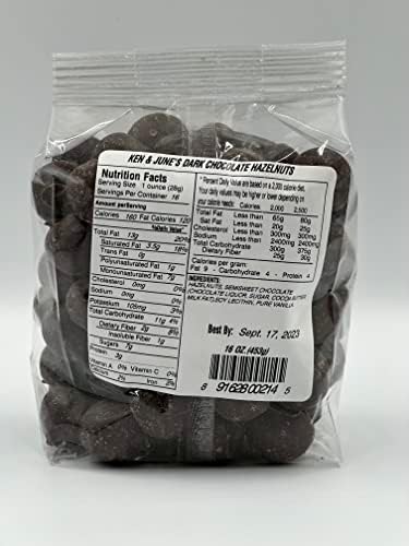 Dark Chocolate Coated Hazelnuts - 16 Oz Bag