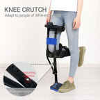 Hands Free Knee Crutch for Adults - Adjustable, Stable Knee Crutches Alternative for Foot Ankle Injury Recovery and Comfortable, Hands-Free Crutch for Adjustable with Leg Straps