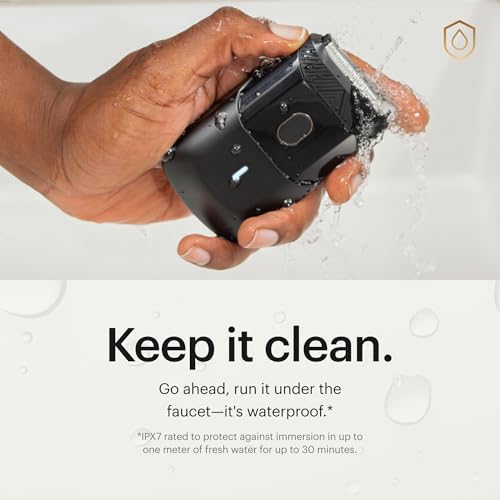 MANSCAPED® The Handyman™ Compact Face Shaver – Portable Men’s Travel Facial Hair Groomer, USB-C Rechargeable Razor, Electric Foil Face Shaver, Waterproof, Cordless, Dual-Action SkinSafe® Foil Blades