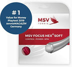 MSV Focus HEX Soft Tennis String Set, 16L/1.25 Gauge, Red