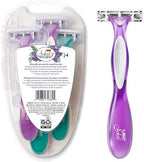 BIC Soleil 4 Escape Women's Disposable 4-Blade Razors, Lavender & Eucalyptus Scented Handles for a Smooth, Comforting Shave, 4-Pack