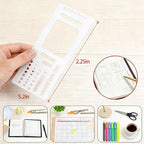 3Pcs Planner Stencils Templates – Reusable Planner Stencil for Dot Grid Journals, Bullet Journal Stencils, Calendar & Journal Planning Accessories for Women