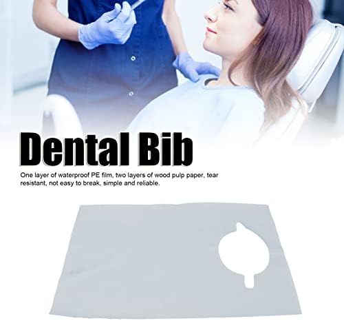 100 Pcs Disposable Adult Bibs, Waterproofing Tat Bibs Sheet, Dentist Bibs Sheet, 15.7 X 23.6 for Nail Salon, Dentist Clinic, Feeding, Tat Shop, Single Use Dining (Blue) (Blue)