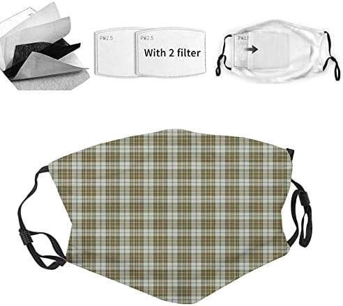 Cloth Face Mask Bandana With 2pcs Filters,Balaclava Adjustable Earloop Washable Reusable for women