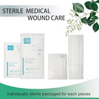 2.3X2.7 Inches Sterile Adhesive Island Wound Dressing Bandages - Non Woven Cover with Bordered Gauze Pads,100 Individually Pack, High Absorbent, Medical Grade by QICHUANG(2.3X2.7INCHES-C100)