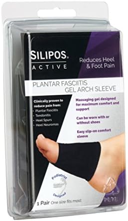 Silipos Active 7212 Plantar Fasciitis Gel Arch Sleeves