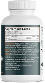 Bronson Vitamin C 500 MG Supports a Healthy Immune System & Antioxidant Protection, Non-GMO, 250 Vegetarian Tablets