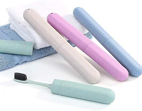 Hooqict 4 Pack Travel Toothbrush Case Portable Travel Toothbrush Holder Plastic Toothbrush Container Protector Cover for Traveling, Camping, Home, School, Business
