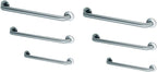 Commercial Grab Bar Bundle for Commercial and Residential Restrooms- 1.5" Diameter - 18", 36", 42" - ADA Compliance - Pack of 6