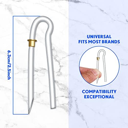 12 Pcs Hearing Aid Tubes Preformed BTE Earmold Tubing 3.5 x 2 mm Hearing Aid Replacement Tube with Gold Lock Amplifiers Ear Tubes