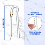 12 Pcs Hearing Aid Tubes Preformed BTE Earmold Tubing 3.5 x 2 mm Hearing Aid Replacement Tube with Gold Lock Amplifiers Ear Tubes