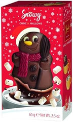 Hamlet Belgian Chocolate | 2 Snowman Hot Chocolate Bombs with Marshmallows | Milk Chocolate Figurines | Imported from Belgium