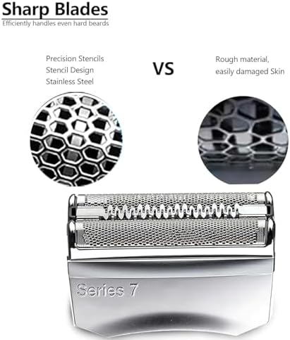 Series 7 70S Replacement Shaver Heads Compatible with Braun Series 7 Electric Razors, 70S Blades for Braun s7 Replacement Foil and Cutter 720cc, 730cc, 735s, 750cc, 760cc, 790cc